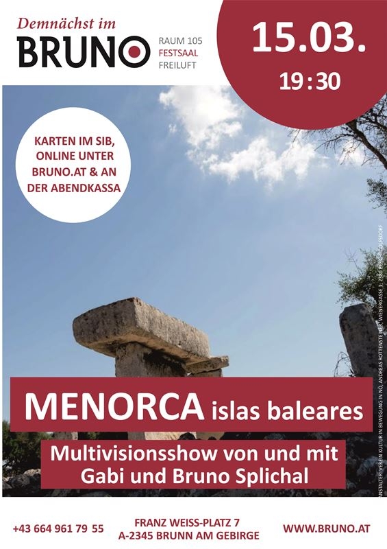 Menorca - Insel für Tagträumer. Multivisionsshow von und mit Gabi und Bruno Splichal