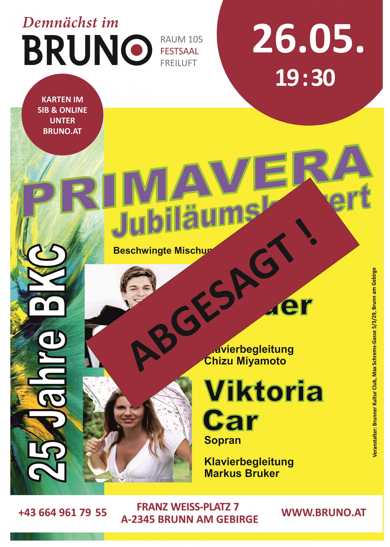 PRIMAVERA – Festkonzert (25 Jahre Brunner Kultur Club)