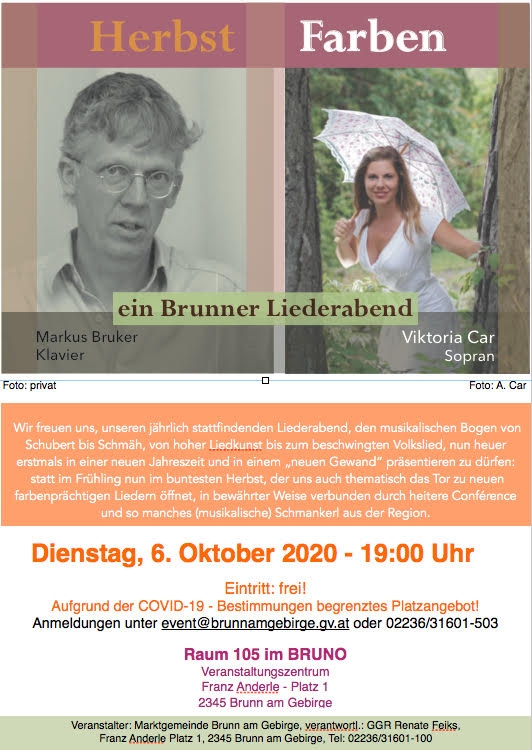 Herbstfarben - ein Brunner Liederabend