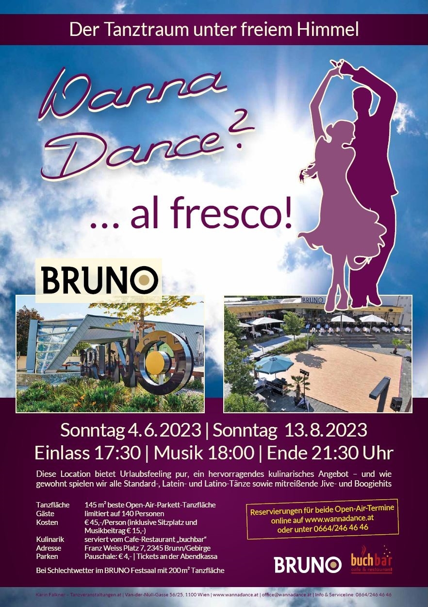 „Wanna Dance?“ Al fresco - Der unvergleichliche Tanzabend unter freiem Himmel!