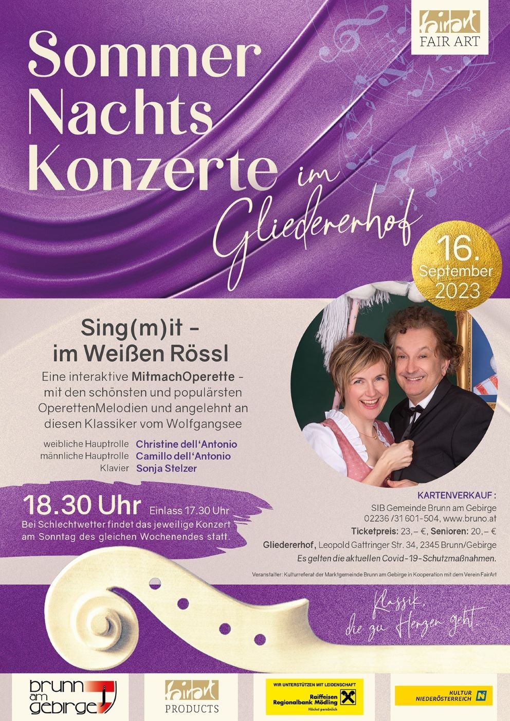 Sommernachtskonzerte im Gliedererhof - Sing (m)it - im weißen Rössl