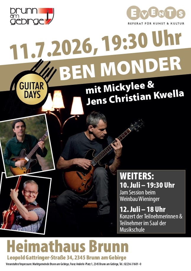 Guitar Days - Jazzkonzert der Workshop-Teilnehmer in der MUSIKSCHULE